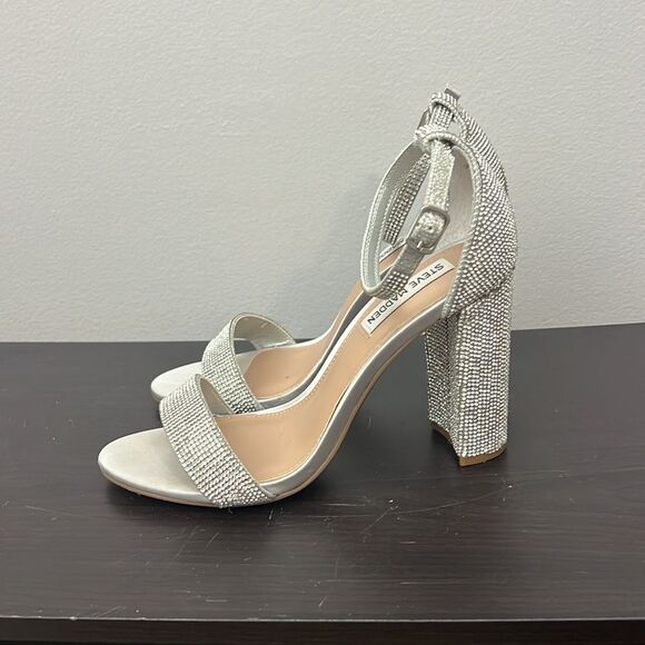 Steve Madden Womens Carrson Rhinestone Heels Sandal Size 8.5 - Picture 2 of 9
